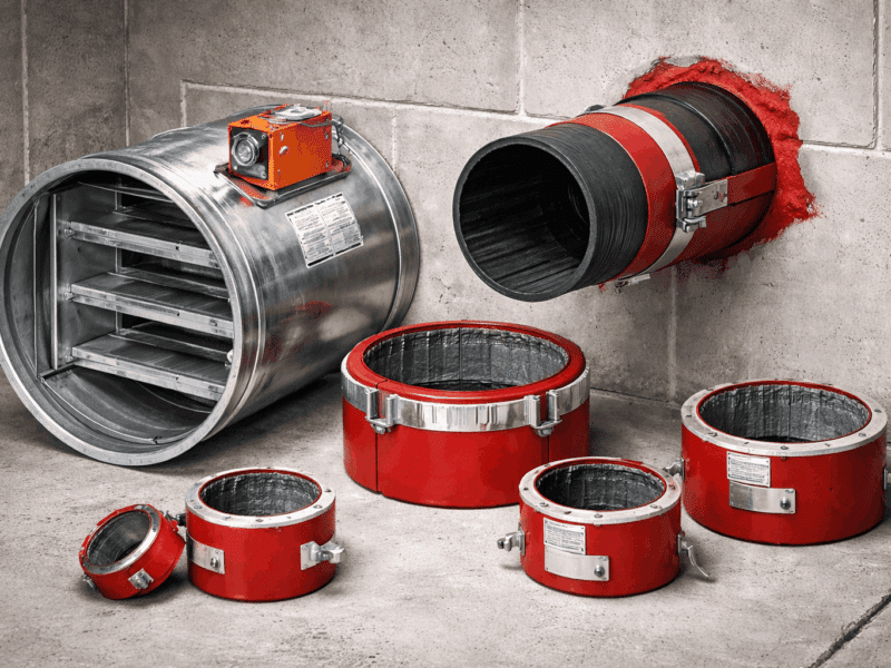 Brandkleppen en leidingmanchetten - Bouwkundig Brandveilig